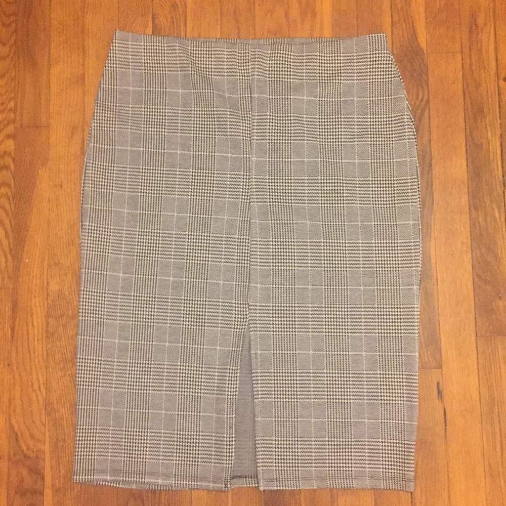 H&M plaid pencil skirt